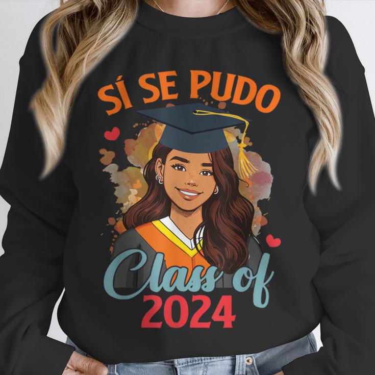 Educated Latina Graduation Day Grad Si Se Pudo Class Of 2024 Unisex Sweatshirt