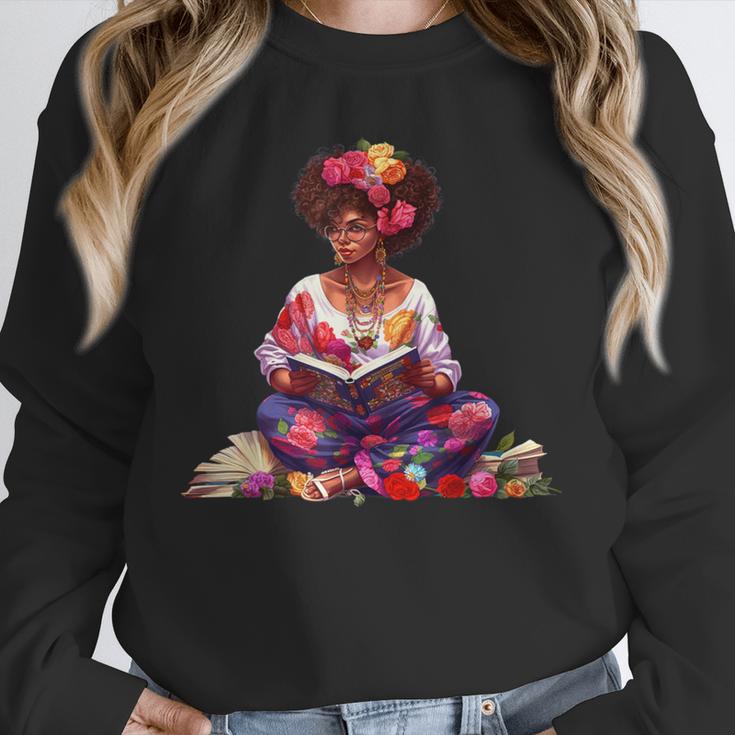Educated Melanin Queen Afro Women Reading Book History Unisex Sweatshirt Educated Melanin Queen Afro Women Reading Book History Unisex Sweatshirt
