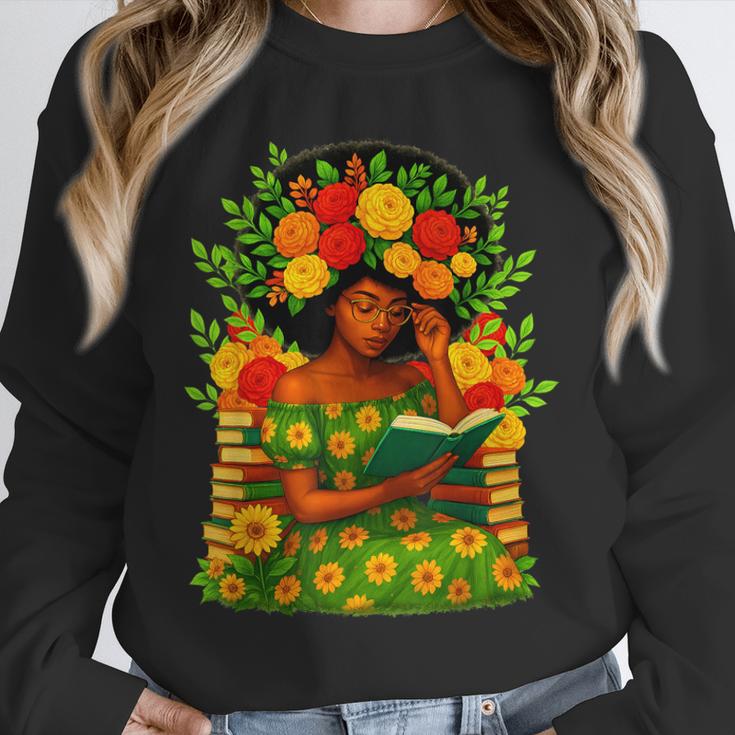 Educated Women Girls Reading Book Black History Month Unisex Sweatshirt