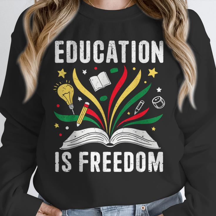 Education Is Freedom Books History Teacher Kids Unisex Sweatshirt