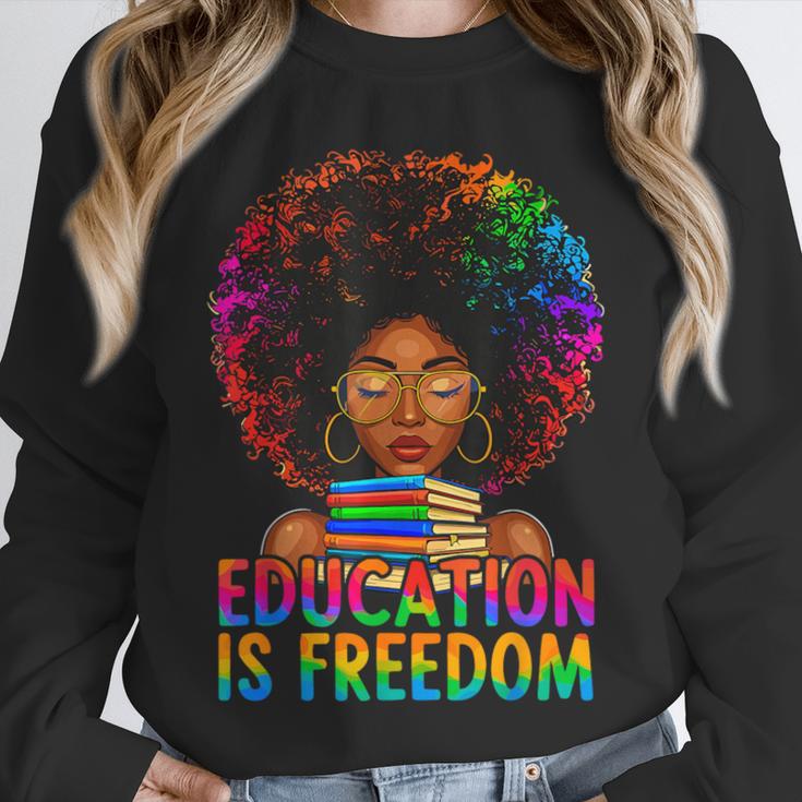 Education Is Freedom Teacher Books History Month Unisex Sweatshirt