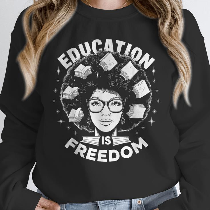 Education Is Freedom History Books African Pride Women Unisex Sweatshirt