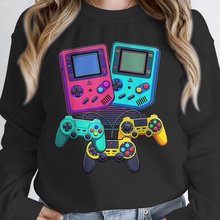 Eighties Console Controller Gaming Player Gadget Nostalgia Unisex Sweatshirt