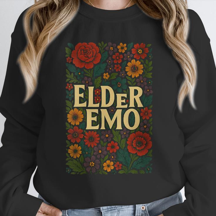 Elder Emo Floral Gothic Vintage Nostalgia Unisex Sweatshirt Elder Emo Floral Gothic Vintage Nostalgia Unisex Sweatshirt