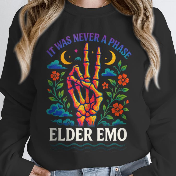 Elder Emo Nostalgia Skeleton Hand Unisex Sweatshirt Elder Emo Nostalgia Skeleton Hand Unisex Sweatshirt