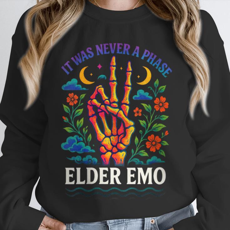 Elder Emo Nostalgia Skeleton Hand Unisex Sweatshirt Elder Emo Nostalgia Skeleton Hand Unisex Sweatshirt