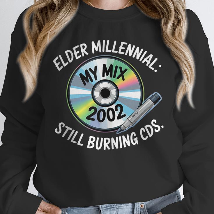Elder Millennials Embracing 90s CDs Nostalgia Vibes Unisex Sweatshirt Elder Millennials Embracing 90s CDs Nostalgia Vibes Unisex Sweatshirt