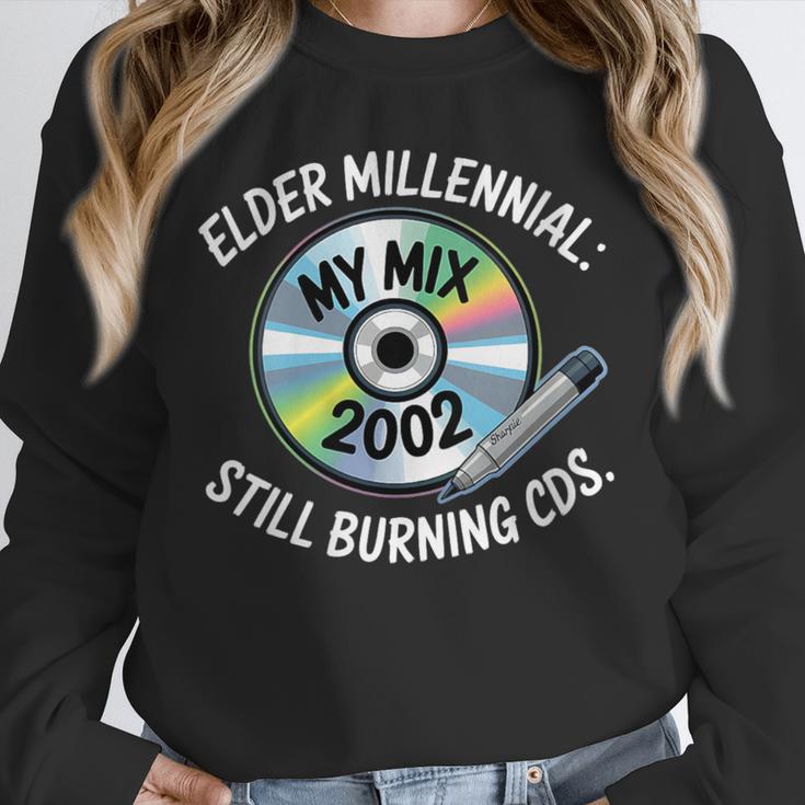 Elder Millennials Embracing 90s CDs Nostalgia Vibes Unisex Sweatshirt Elder Millennials Embracing 90s CDs Nostalgia Vibes Unisex Sweatshirt