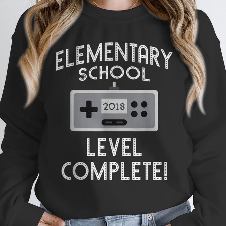 Elementary School Graduation Shirt Level Complete Gamer Unisex Sweatshirt