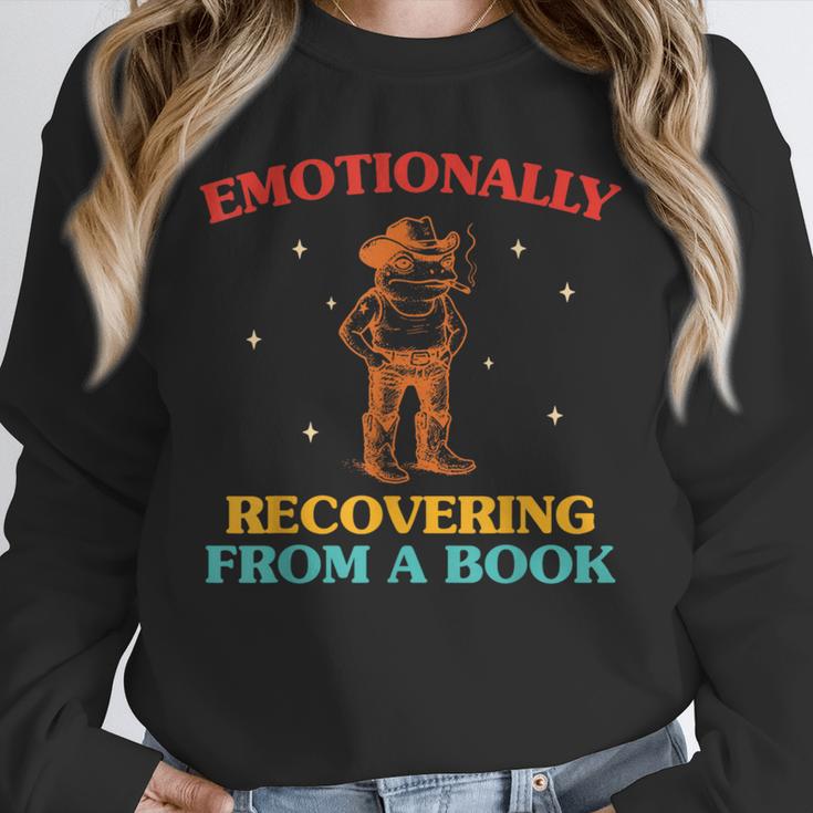 Emotionally Recovering From A Book Frog Unisex Sweatshirt Emotionally Recovering From A Book Frog Unisex Sweatshirt