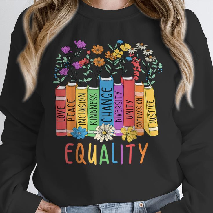 Equality Book LGBTQ Wildflowers Equal Rights Gay Kindness Unisex Sweatshirt Equality Book LGBTQ Wildflowers Equal Rights Gay Kindness Unisex Sweatshirt