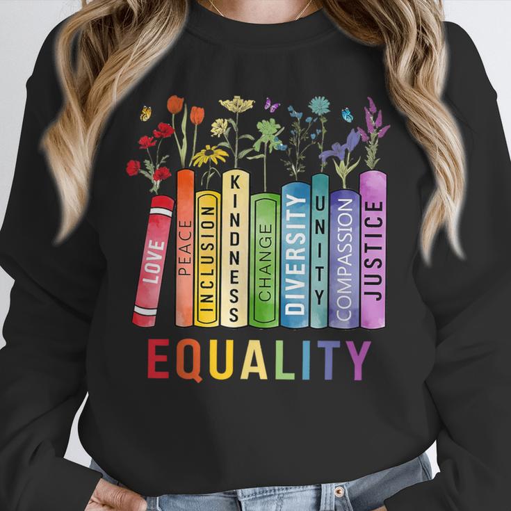 Equality Books Peace Love Compassion LGBT Gay Lesbian Pride Unisex Sweatshirt Equality Books Peace Love Compassion LGBT Gay Lesbian Pride Unisex Sweatshirt