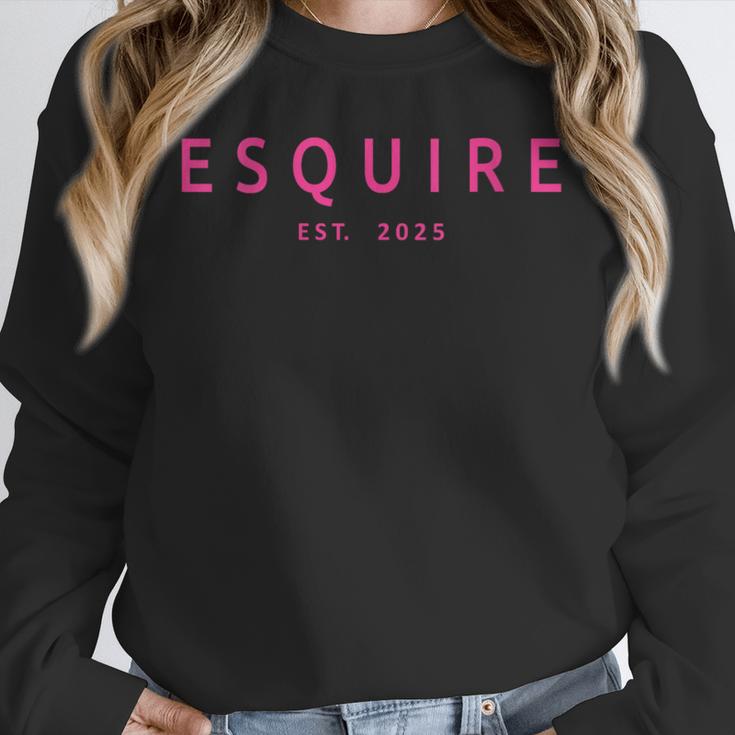 Esquire Est 2025 Women Lawyer Attorney Law School Graduation Unisex Sweatshirt
