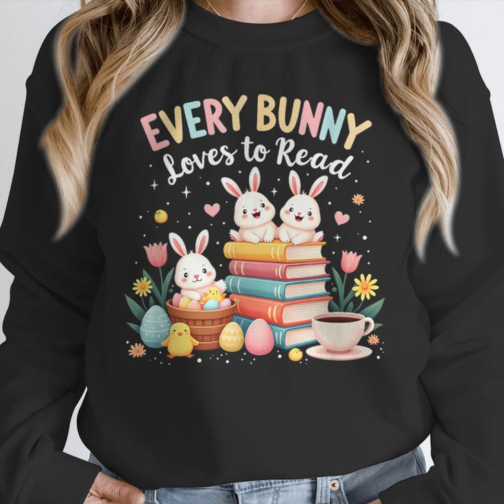 Every Bunny Loves To Read Book Lover Easter Day Apparel Unisex Sweatshirt