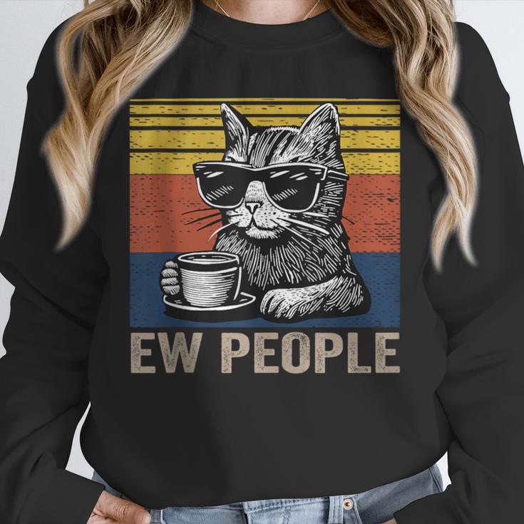 Ew People Introvert Cat Lover Crazy Vintage Cat Lady Unisex Sweatshirt Ew People Introvert Cat Lover Crazy Vintage Cat Lady Unisex Sweatshirt