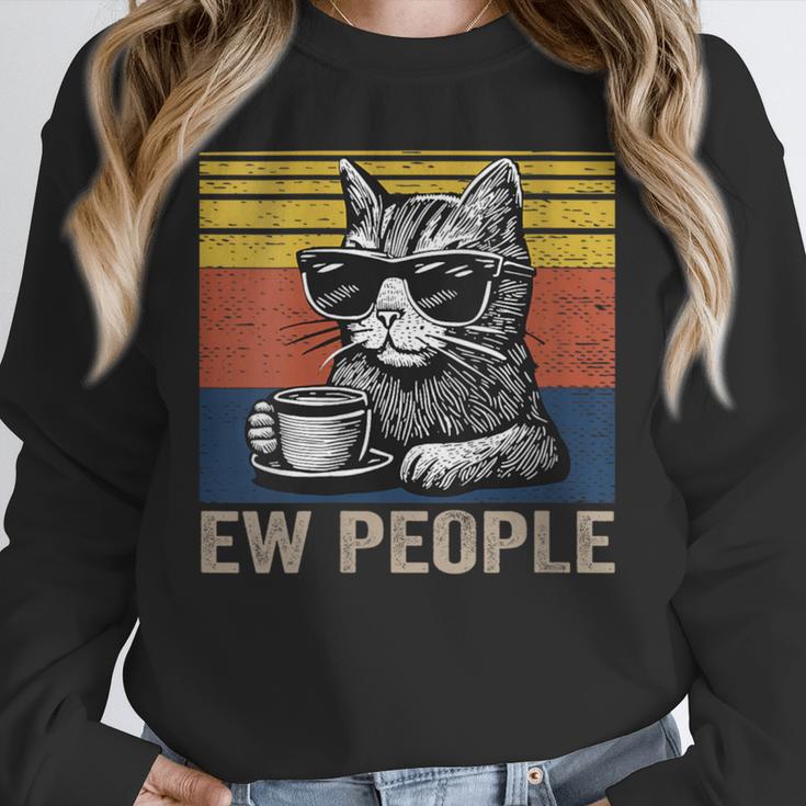 Ew People Introvert Cat Lover Crazy Vintage Cat Lady Unisex Sweatshirt Ew People Introvert Cat Lover Crazy Vintage Cat Lady Unisex Sweatshirt