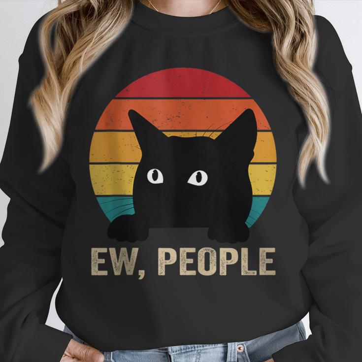 Ew People Introvert Cat Lover Cat Lady Vintage Unisex Sweatshirt Ew People Introvert Cat Lover Cat Lady Vintage Unisex Sweatshirt