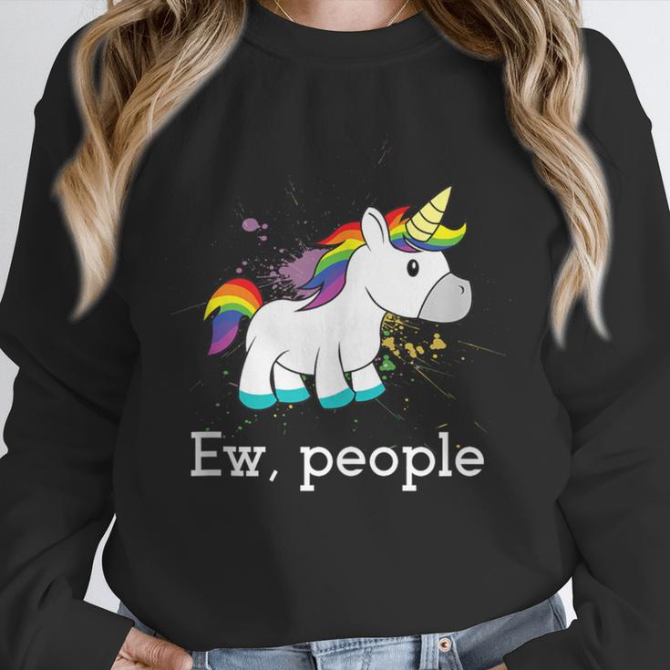 Ew People Unicorn Lover Introvert Rainbow Unicorn Unisex Sweatshirt