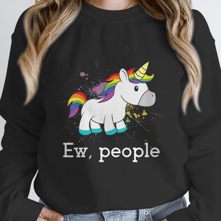 Ew People Unicorn Lover Introvert Rainbow Unicorn Unisex Sweatshirt