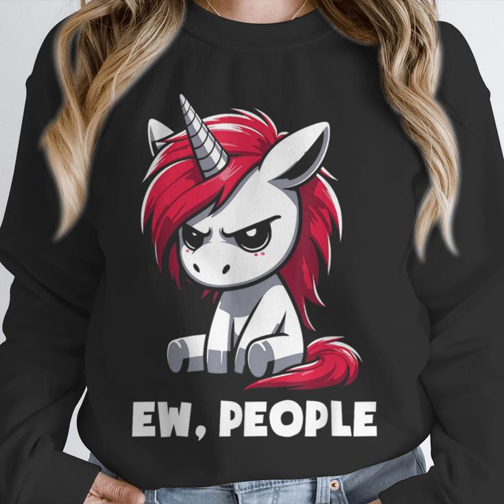 Ew People Unicorn Sarcastic Humor Introvert Unisex Sweatshirt Ew People Unicorn Sarcastic Humor Introvert Unisex Sweatshirt