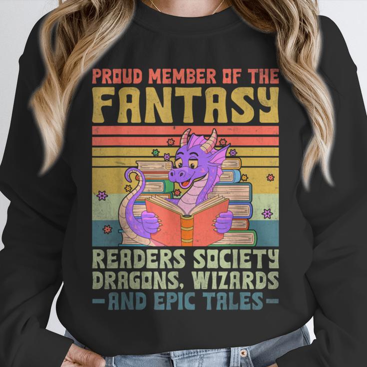 Fantasy Reader Society Reading Book Retro Bookworm Reader Unisex Sweatshirt