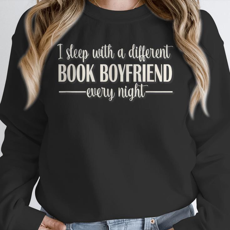 Fantasy Romantasy Novels Lover Sleep With Book Boyfriend Unisex Sweatshirt Fantasy Romantasy Novels Lover Sleep With Book Boyfriend Unisex Sweatshirt