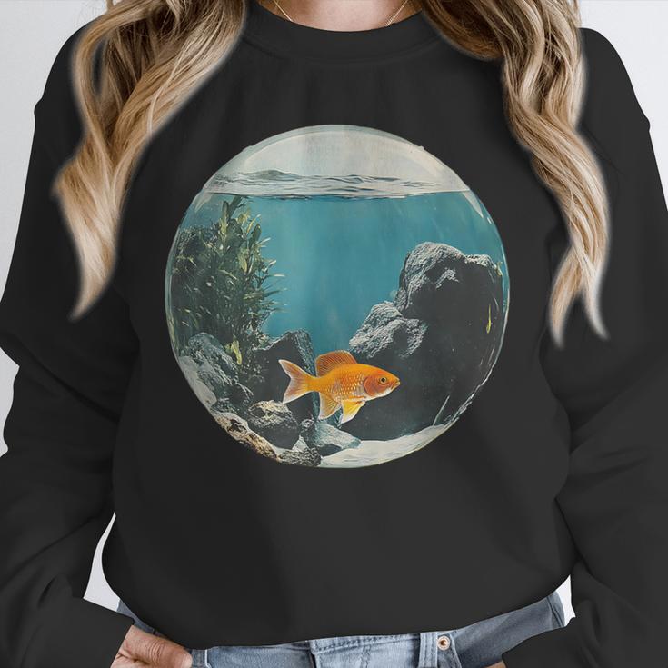 Fish Bowl Frutiger Aero Y2K Retro Vibes Unisex Sweatshirt