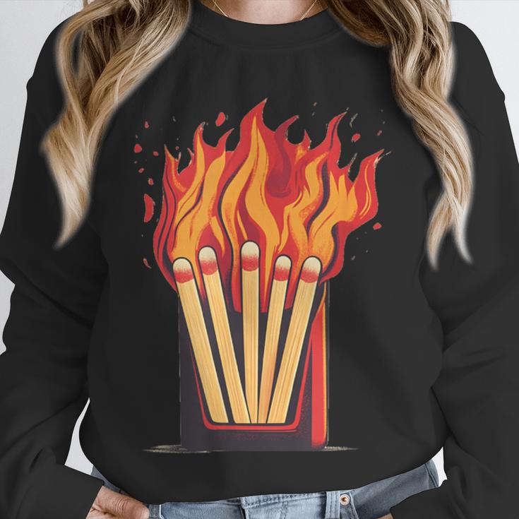 Flames And Lighter Costume For Matchbook Lovers Unisex Sweatshirt