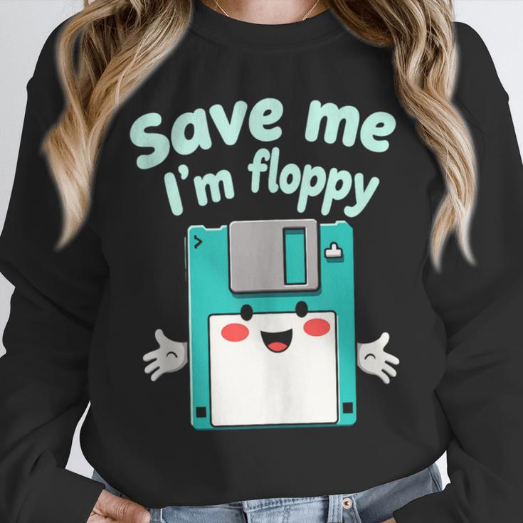 Floppy Disk Retro Tech Nostalgia Old School Computing Humor Unisex Sweatshirt