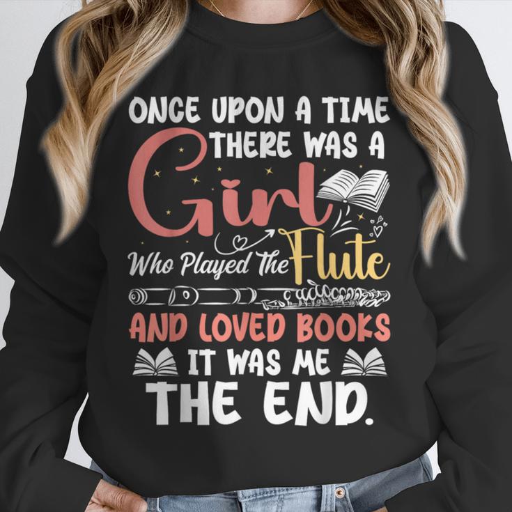 Flute Player Book Lover Flutist Marching Band Musician Flute Unisex Sweatshirt