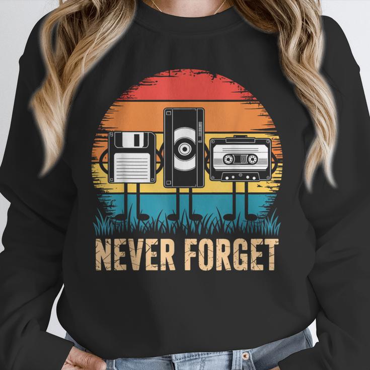 Never Forget Retro 80s 90s Floppy VHS Cassette Nostalgia Unisex Sweatshirt Never Forget Retro 80s 90s Floppy VHS Cassette Nostalgia Unisex Sweatshirt