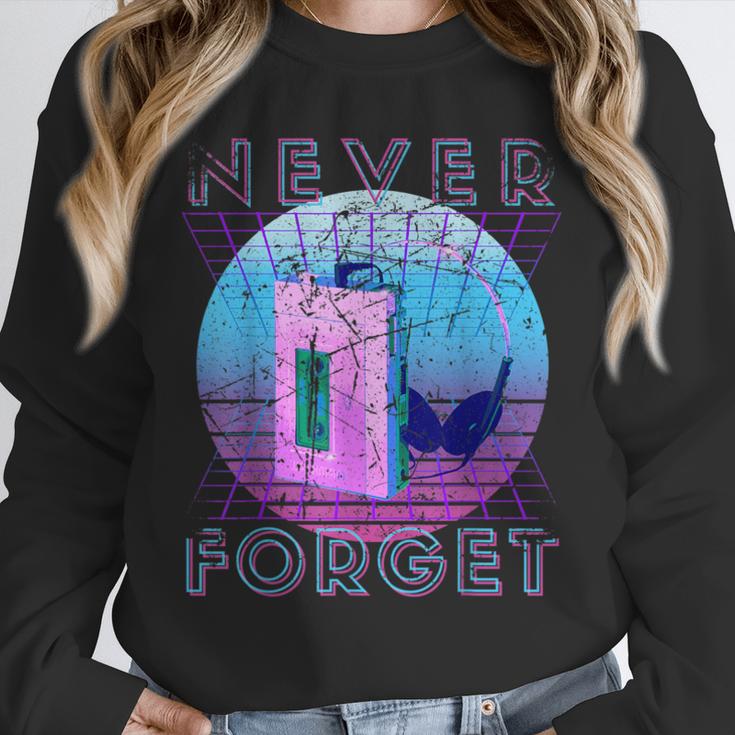 Never Forget Retro 80s 90s Nostalgia Unisex Sweatshirt