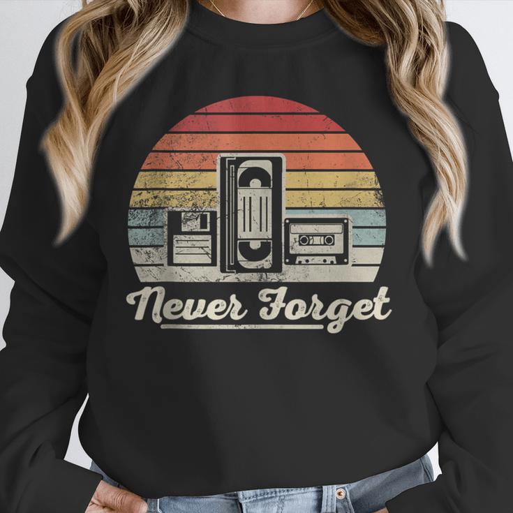 Never Forget Retro Nostalgia Vintage Cassette Unisex Sweatshirt