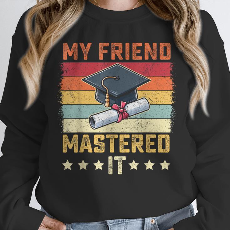 My Friend Mastered It Master's Degree Graduation Vintage Unisex Sweatshirt