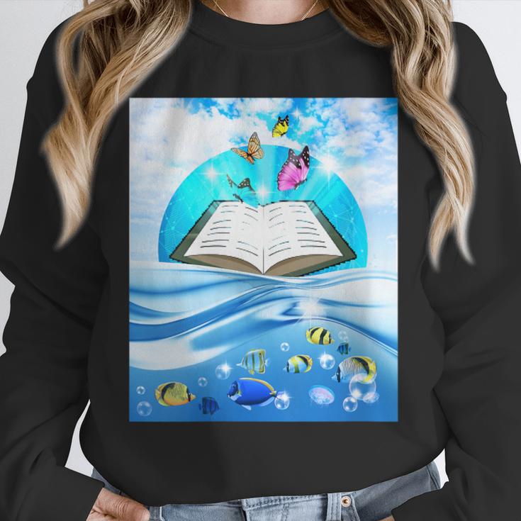 Frutiger Aero Aesthetic Tech Book Butterfly Unisex Sweatshirt