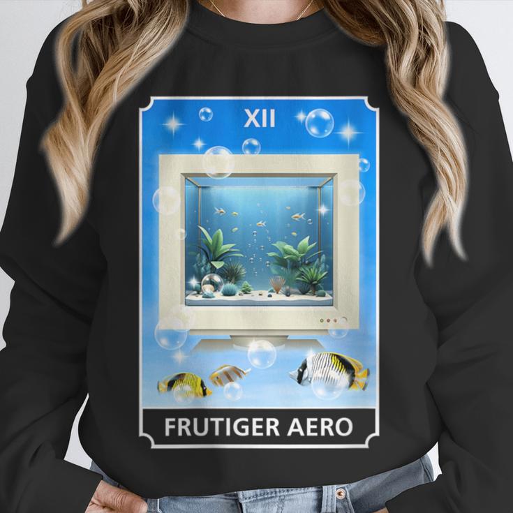 Frutiger Aero Aesthetic Tech Computer Aquarium Tarot Card Unisex Sweatshirt Frutiger Aero Aesthetic Tech Computer Aquarium Tarot Card Unisex Sweatshirt