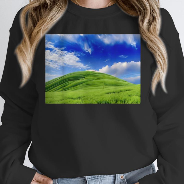 Frutiger Aero Meadow Aesthetic Y2k 2000s Ironic Nostalgic Unisex Sweatshirt