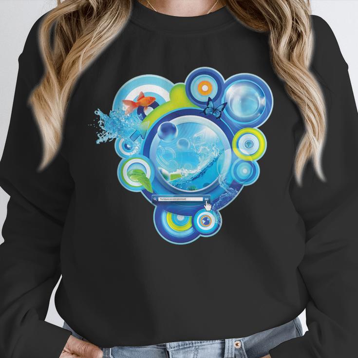 Frutiger Aero Metro Abstract Maximalism 2000s Nostalgia Unisex Sweatshirt
