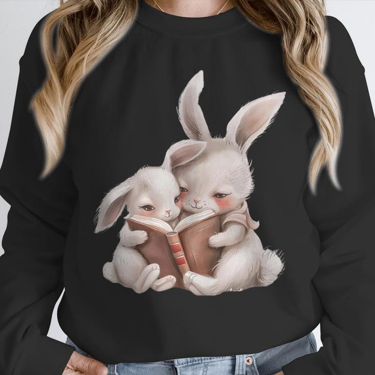 Funny Book Reading Quote For Women And Girls Rabbits Unisex Sweatshirt