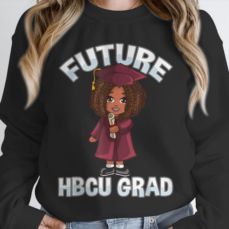 Future HBCU Grad Girl Wearing Graduation Gown Unisex Sweatshirt