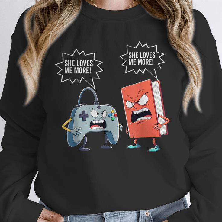 Gamer Book Lover Girl Women Bookworm Video Gaming Daughter Unisex Sweatshirt Gamer Book Lover Girl Women Bookworm Video Gaming Daughter Unisex Sweatshirt