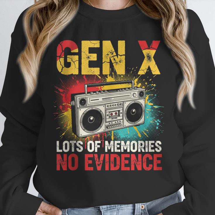 Gen X Lots Of Memories No Evidence Retro Nostalgia Humor Unisex Sweatshirt