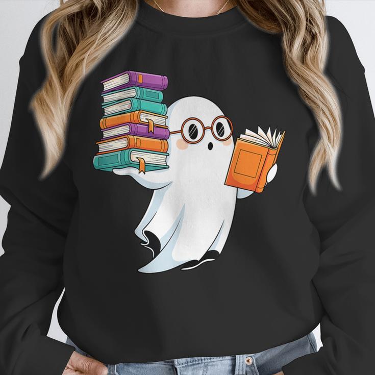 Ghost Reading Books Halloween Library Unisex Sweatshirt Ghost Reading Books Halloween Library Unisex Sweatshirt