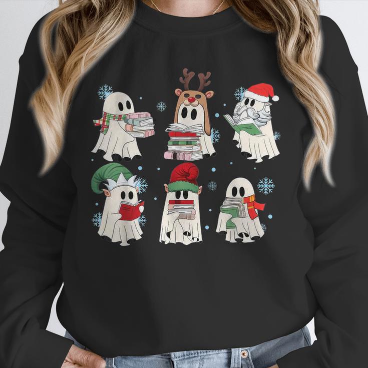 Ghost Santa Elf Squad Read Books Bookish Librarian Christmas Unisex Sweatshirt Ghost Santa Elf Squad Read Books Bookish Librarian Christmas Unisex Sweatshirt