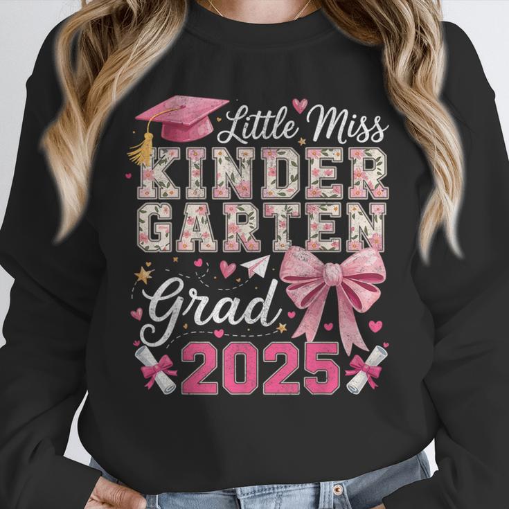 Girls Little Miss Kindergarten Grad 2025 Coquette Graduation Unisex Sweatshirt
