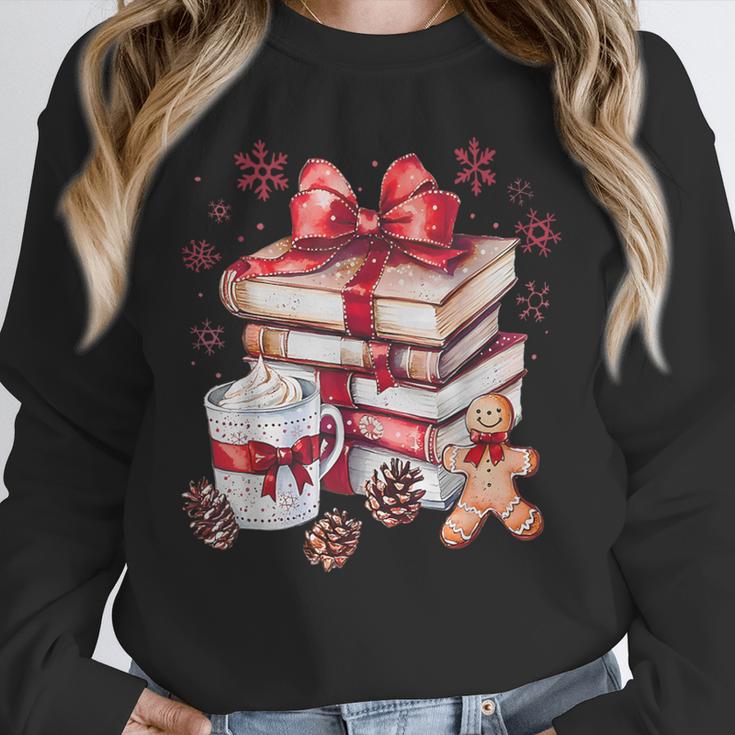 Girly Coquette Gingerbread Books And Hot Cocoa Cozy Season Unisex Sweatshirt Girly Coquette Gingerbread Books And Hot Cocoa Cozy Season Unisex Sweatshirt