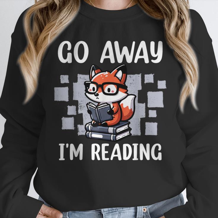 Go Away I'm Reading Book Reader Cute Fox Loves Books Unisex Sweatshirt Go Away I'm Reading Book Reader Cute Fox Loves Books Unisex Sweatshirt