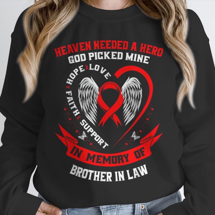 Go Red In Memory Of Brother In Law Heart Disease Awareness Unisex Sweatshirt