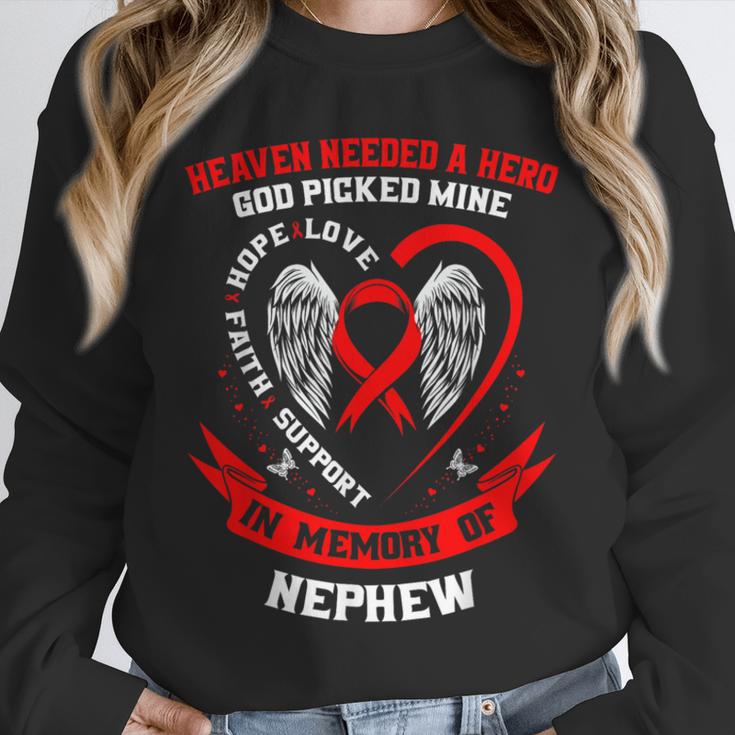 Go Red In Memory Of Nephew Heart Disease Awareness Memorial Unisex Sweatshirt Go Red In Memory Of Nephew Heart Disease Awareness Memorial Unisex Sweatshirt