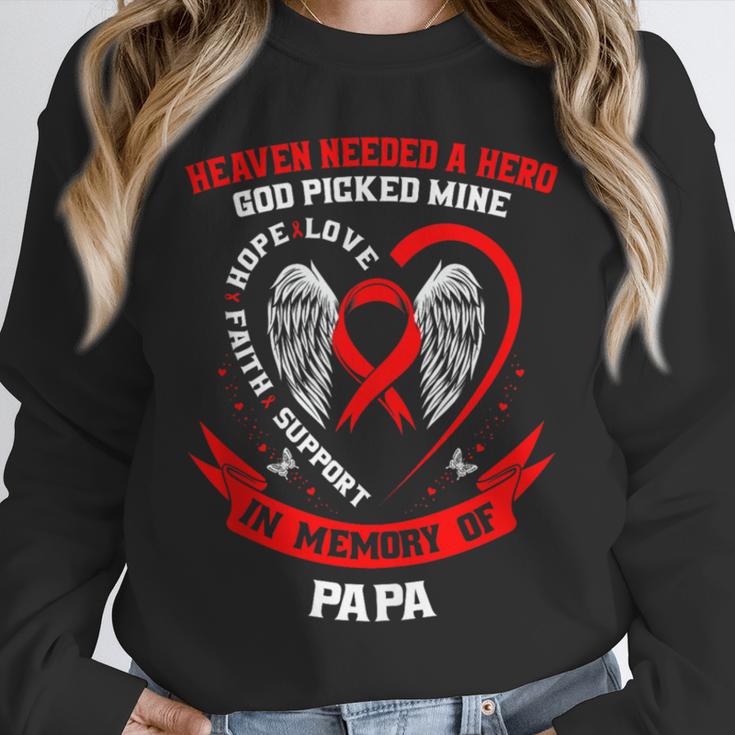 Go Red In Memory Of Papa Heart Disease Awareness Memorial Unisex Sweatshirt Go Red In Memory Of Papa Heart Disease Awareness Memorial Unisex Sweatshirt